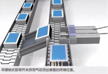 用傳感器探測活塞上的磁塊從而監控活塞位置